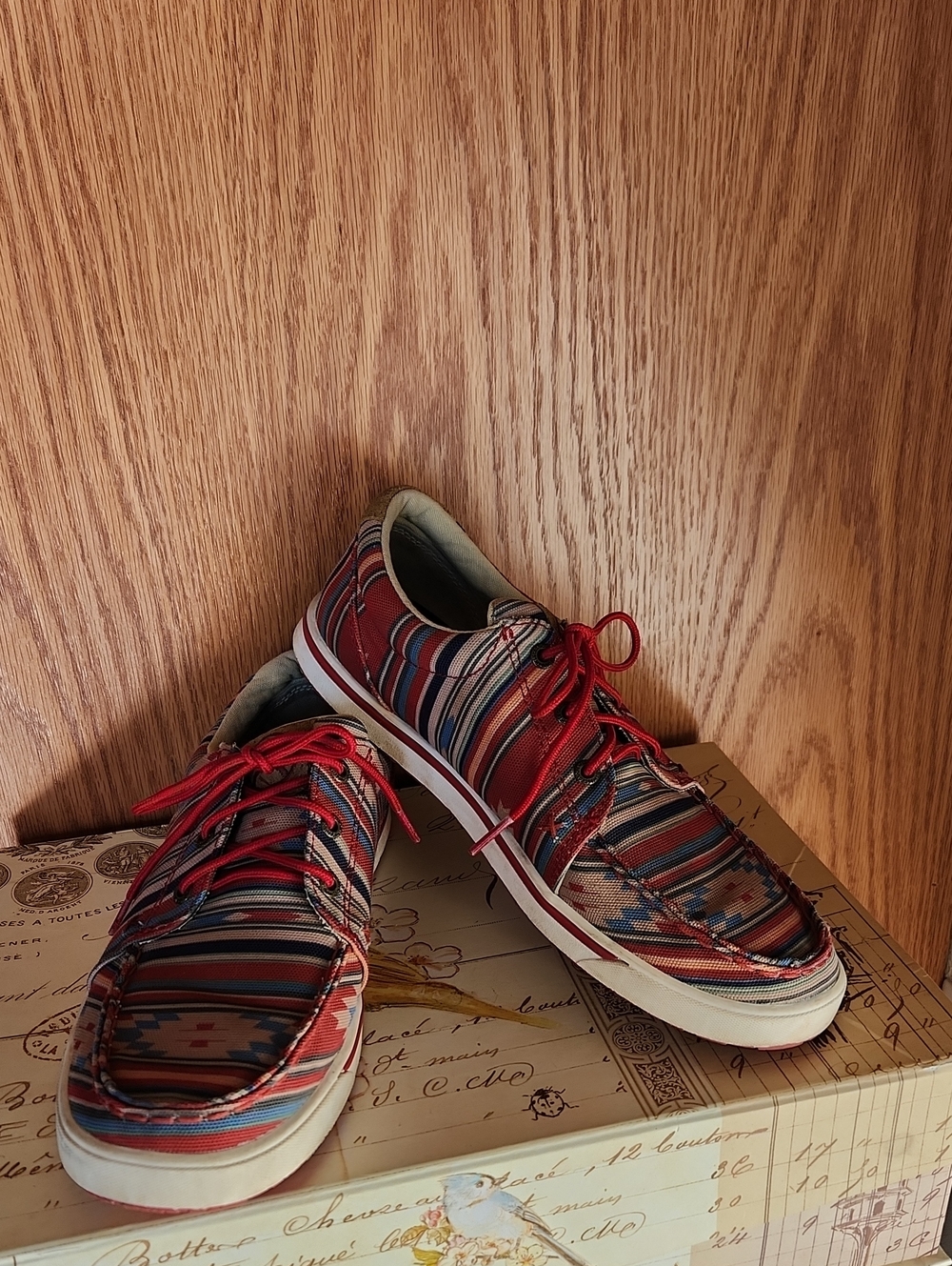 Twisted X Red Multi-Stripe Athletic Shoes
